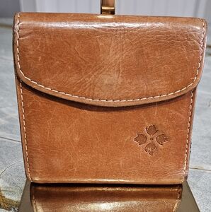 Patricia Nash Tan Leather Wallet with Floral Embossing. Matching Purse In Closet